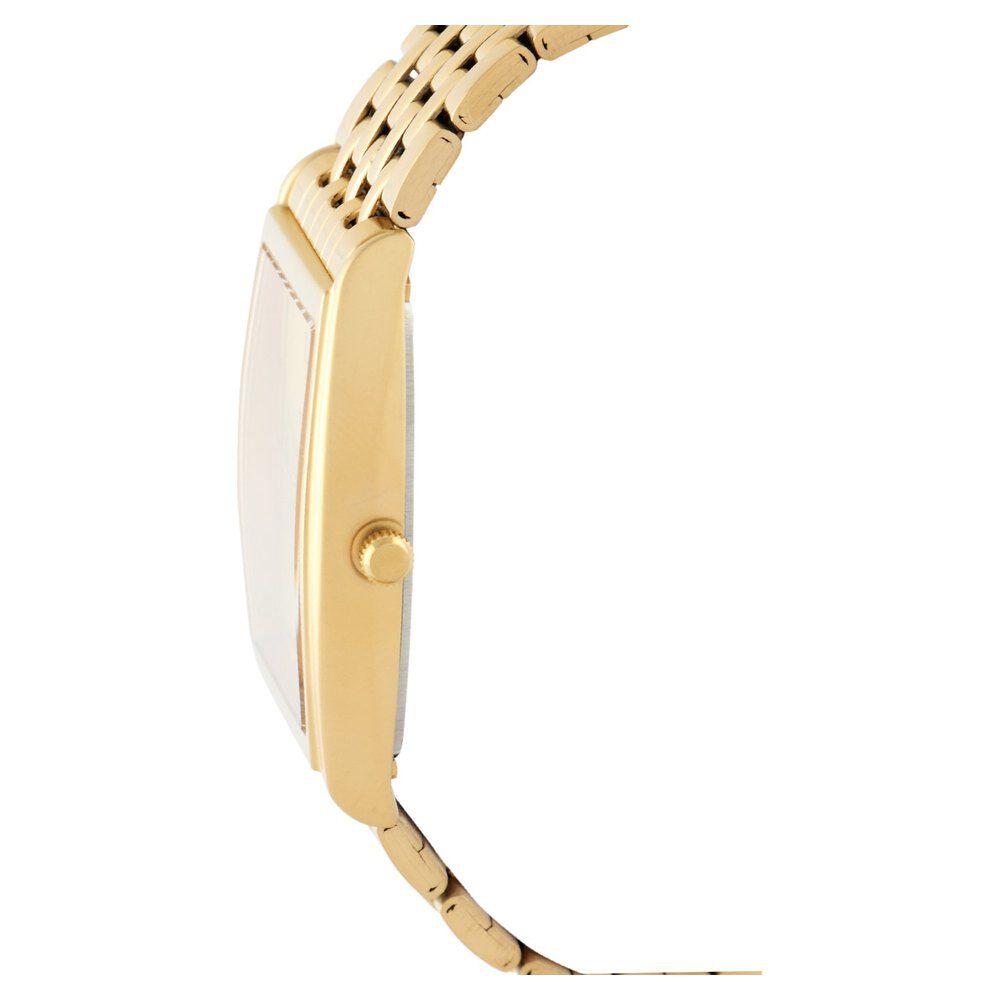 Titan Quartz Analog with Date Champagne Dial Stainless Steel Strap Watch for Men-1640YM02