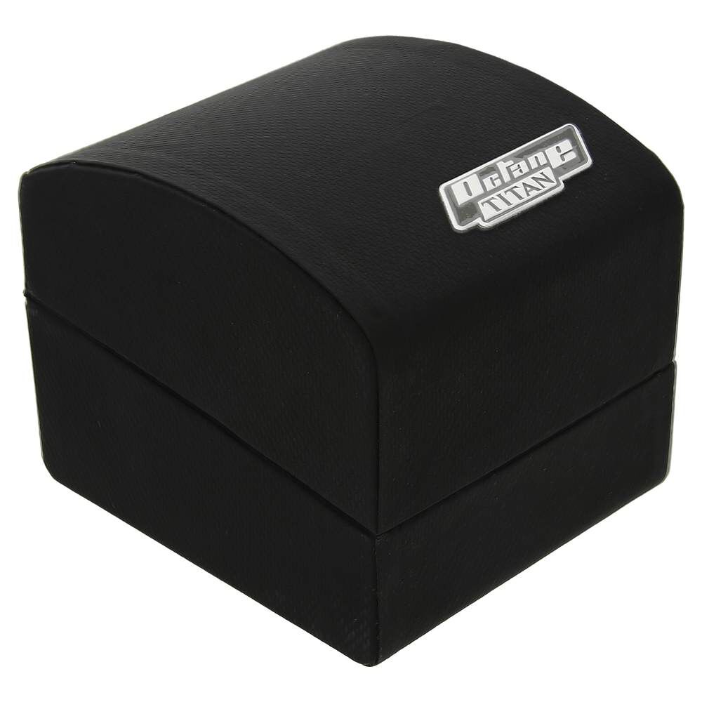 Titan Quartz Multifunction Beige Dial Leather Strap Watch for Men-1643SL02