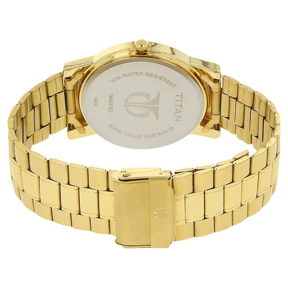 Titan Quartz Analog Silver Dial Stainless Steel Strap Watch for Men NP1644YM01