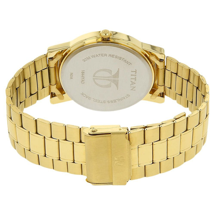 Titan Quartz Analog Silver Dial Stainless Steel Strap Watch for Men NP1644YM01