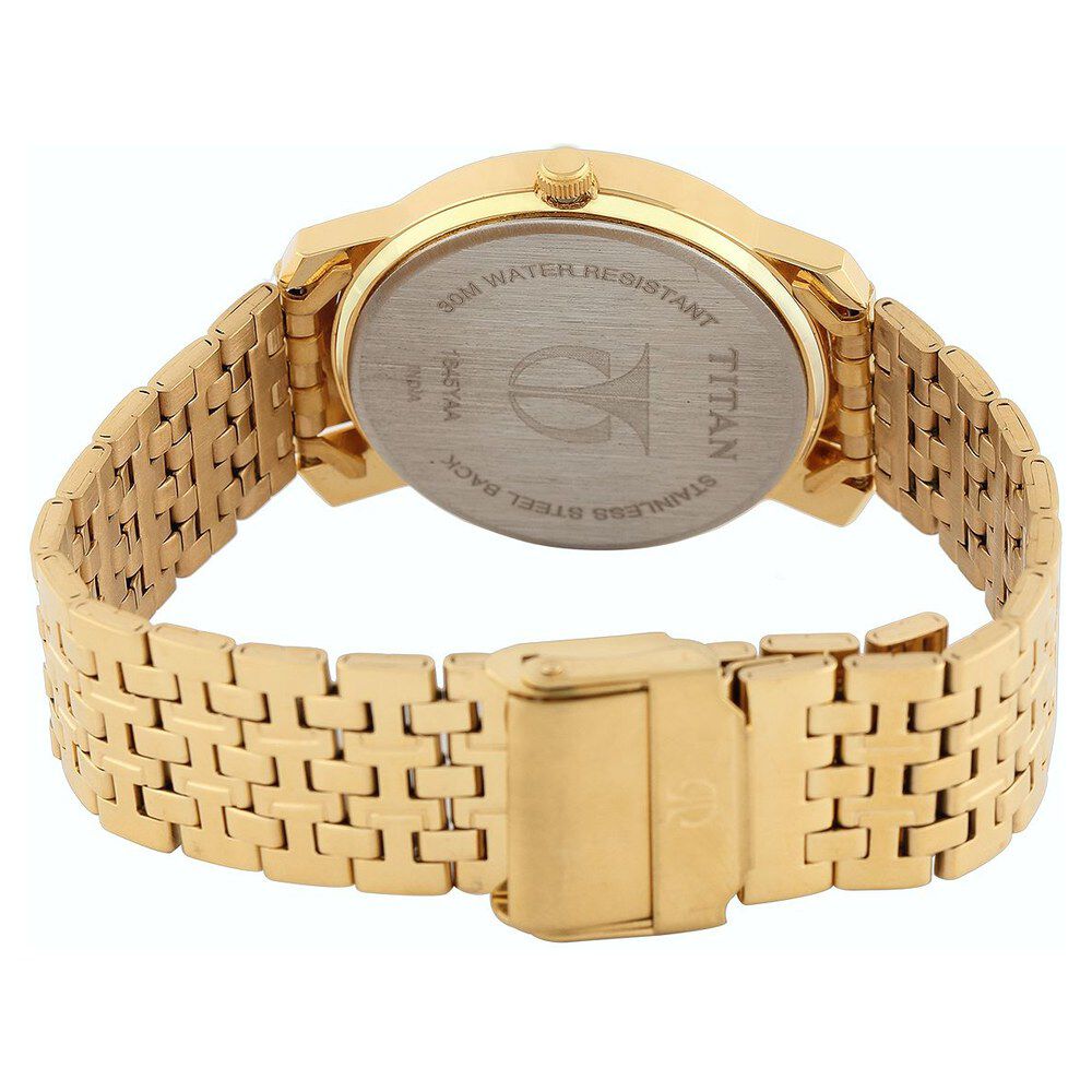 Titan Quartz Analog with Day and Date Silver Dial Watch for Men-1645YM03