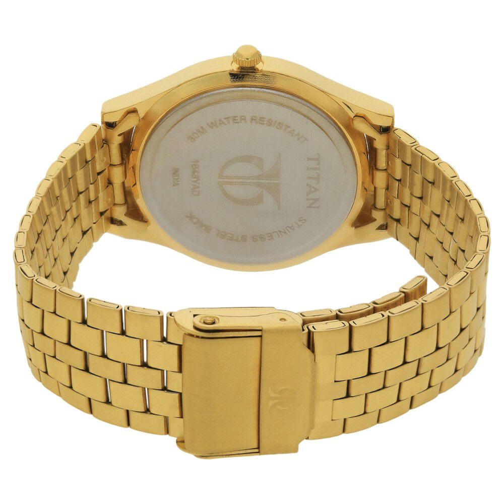 Titan Quartz Analog Black Dial Stainless Steel Strap Watch for Men NR1648YM03