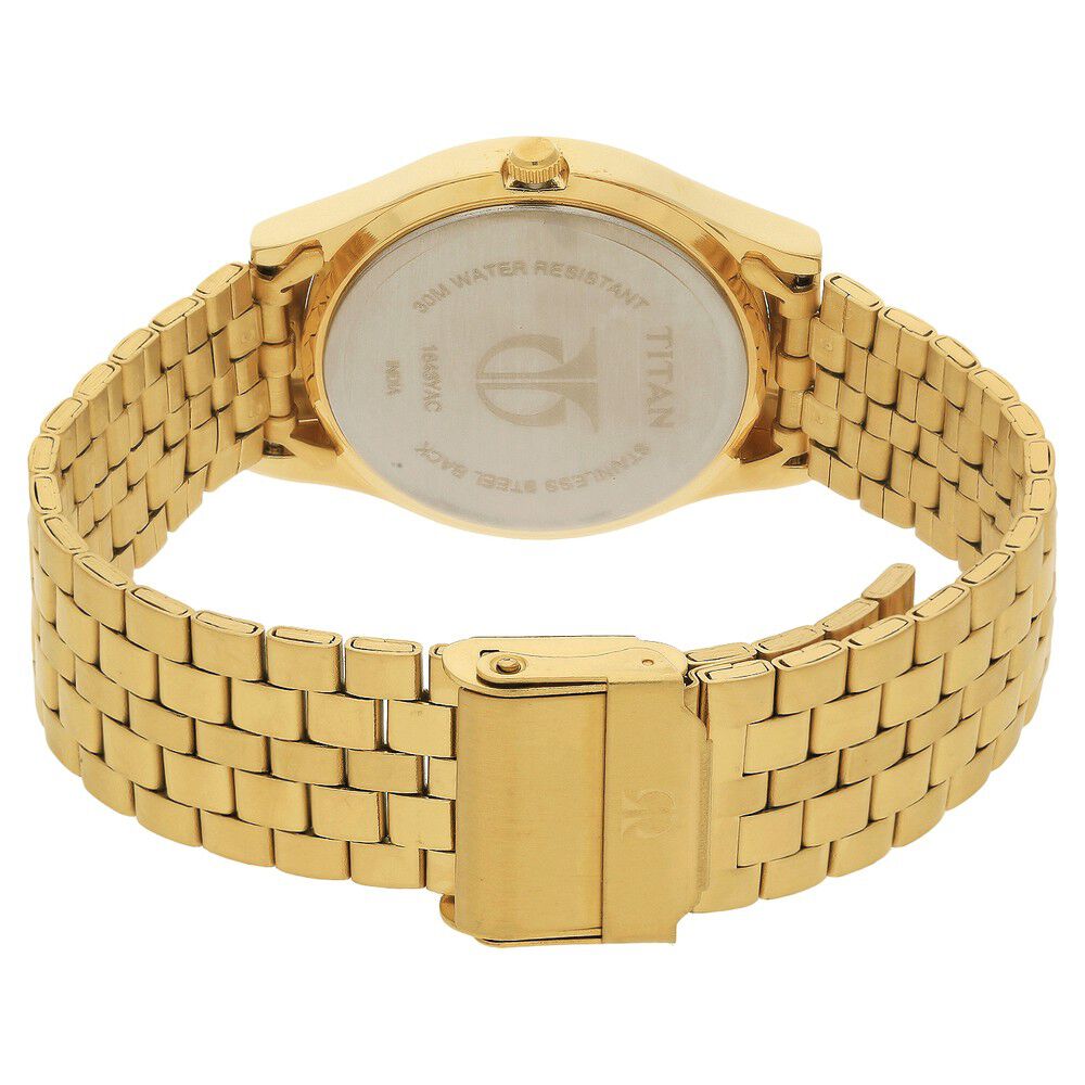 Titan Champagne Dial Analog with Day and Date watch for Men - The Watch Factory ®
