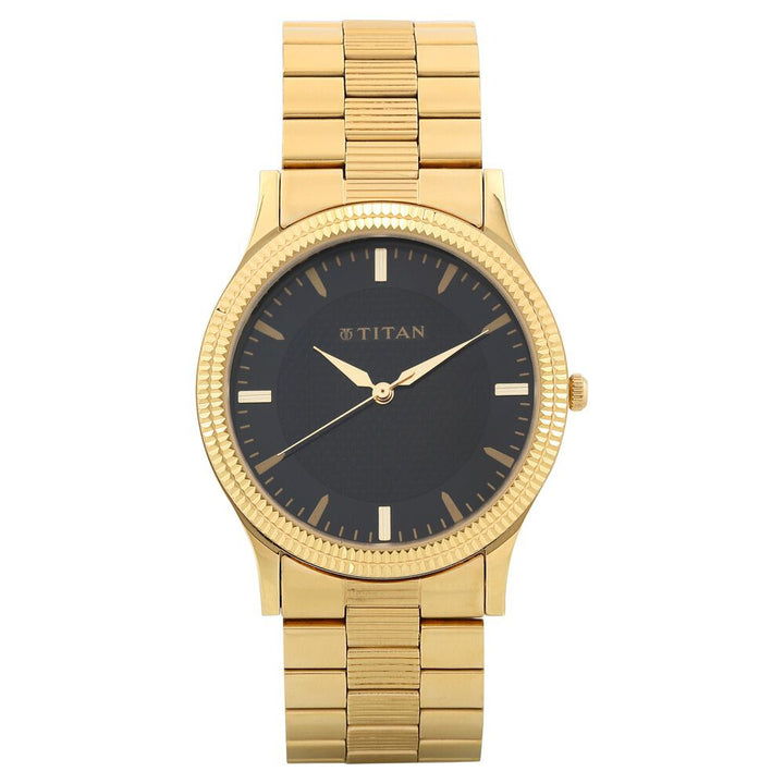 Titan Quartz Analog Silver Dial Stainless Steel Strap Watch for Men-NH1650YM02C