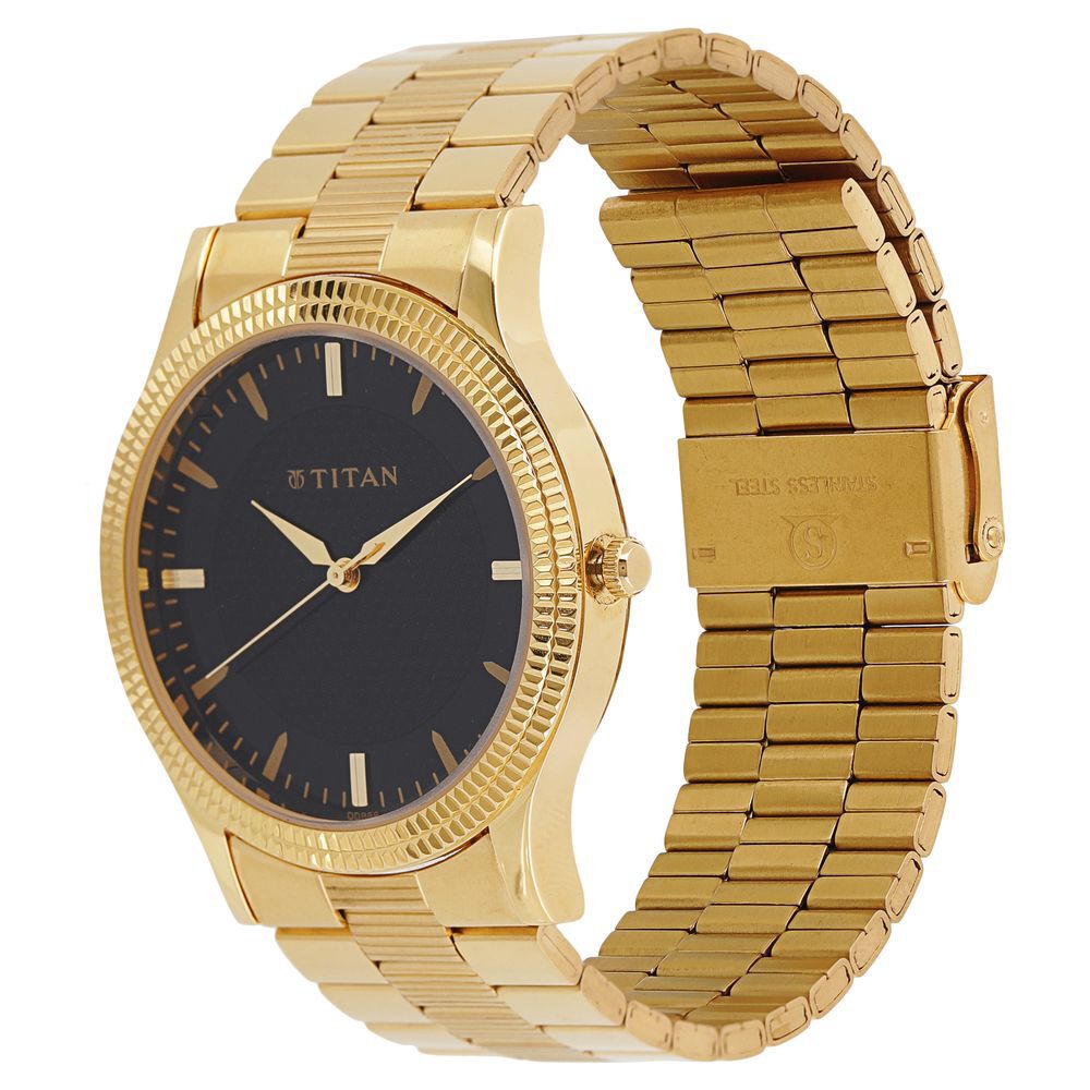 Titan Quartz Analog Silver Dial Stainless Steel Strap Watch for Men-NH1650YM02C