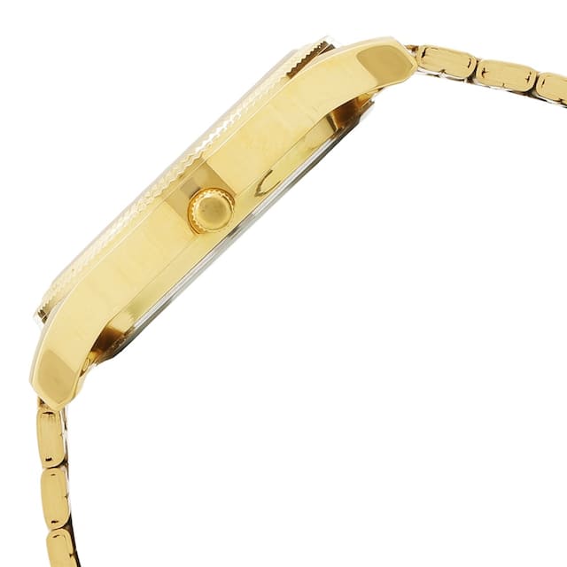 TITAN White Dial Golden Stainless Steel Strap Watch NP1650YM03