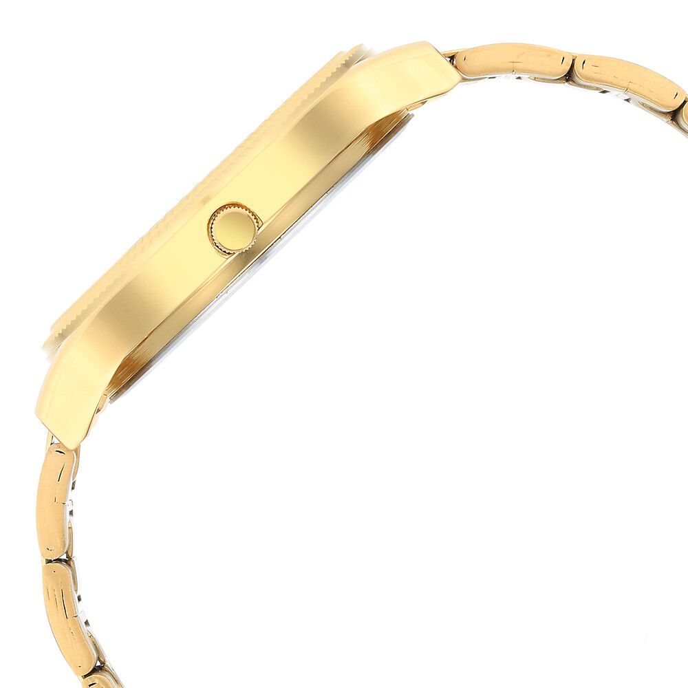 Titan Quartz Analog Champagne Dial Stainless Steel Strap Watch for Men NS1650YM09