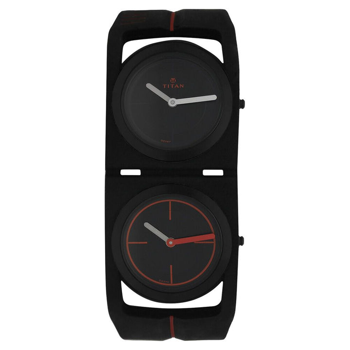 Titan Edge Black Dial Analog Silicone Strap watch for Men-1653NP02