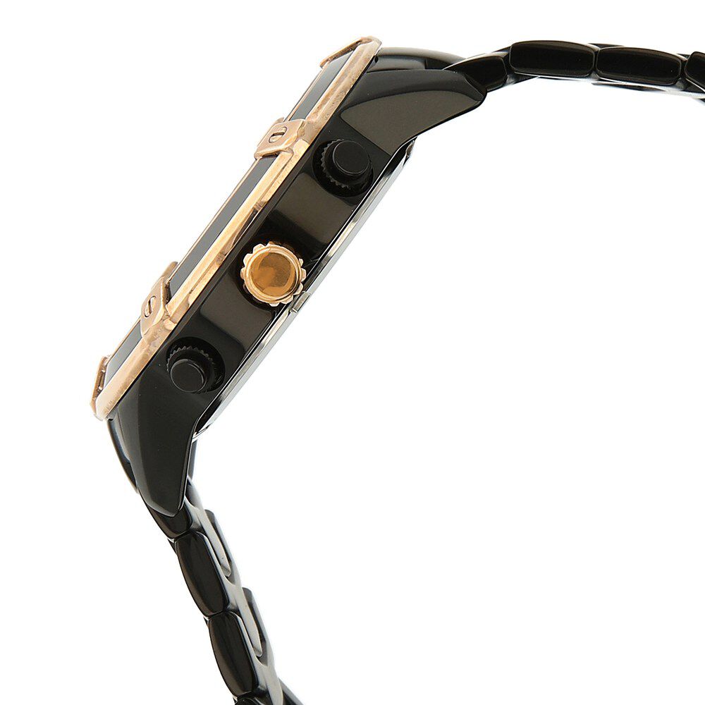 Titan Quartz Chronograph Black Dial Stainless Steel Strap Watch for Men-NH1657KM03