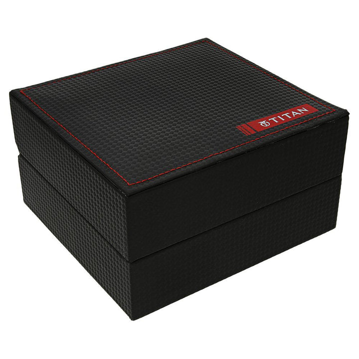 Titan Quartz Chronograph Black Dial Stainless Steel Strap Watch for Men-NH1660KM02