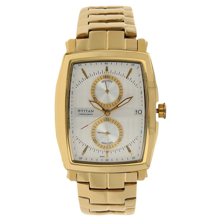 Titan Chronograph Silver Dial Quartz Stainless Steel Strap watch for Men-1660YM01