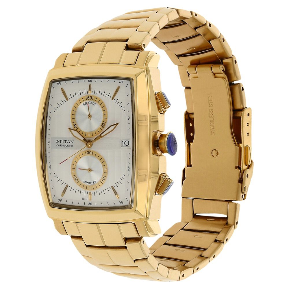 Titan Chronograph Silver Dial Quartz Stainless Steel Strap watch for Men-1660YM01