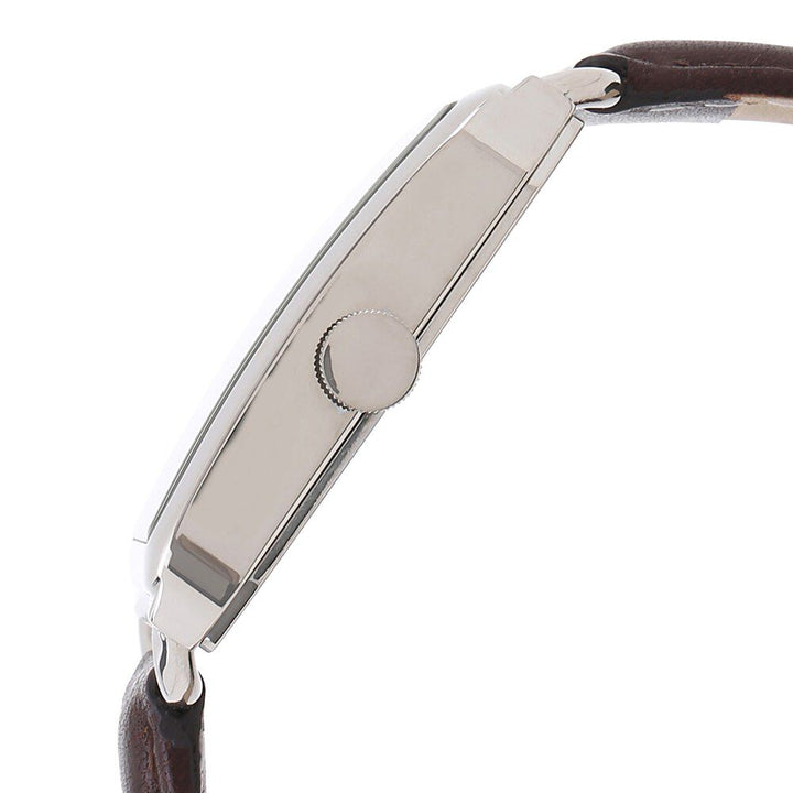 Titan Quartz Analog Silver Dial Leather Strap Watch for Men-1676SL01