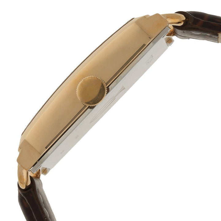 Titan Quartz Analog Silver Dial Leather Strap Watch for Men-1676WL01