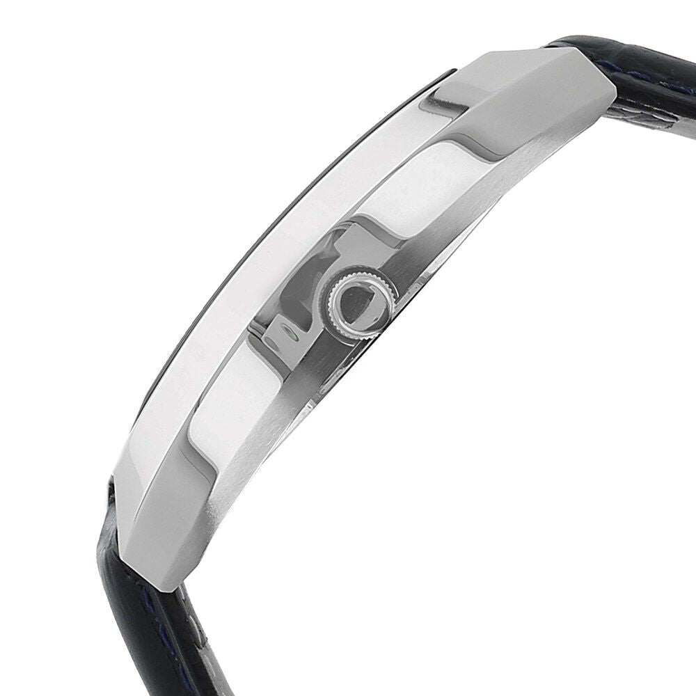 Titan Dual Time Blue Dial Leather Strap watch for Men-1680SL03