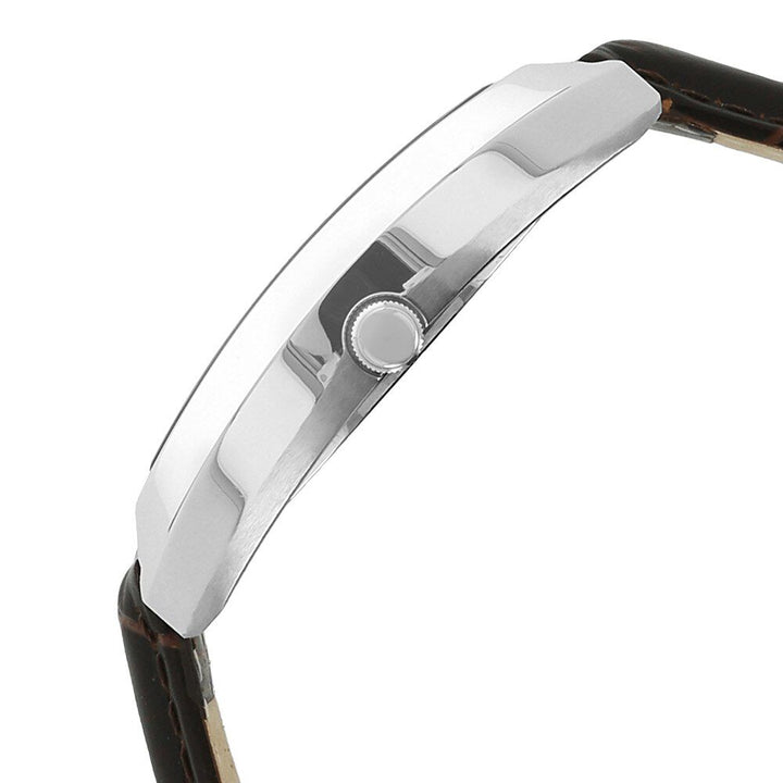 Titan Dual Time Brown Dial Leather Strap watch for Men-1680SL04