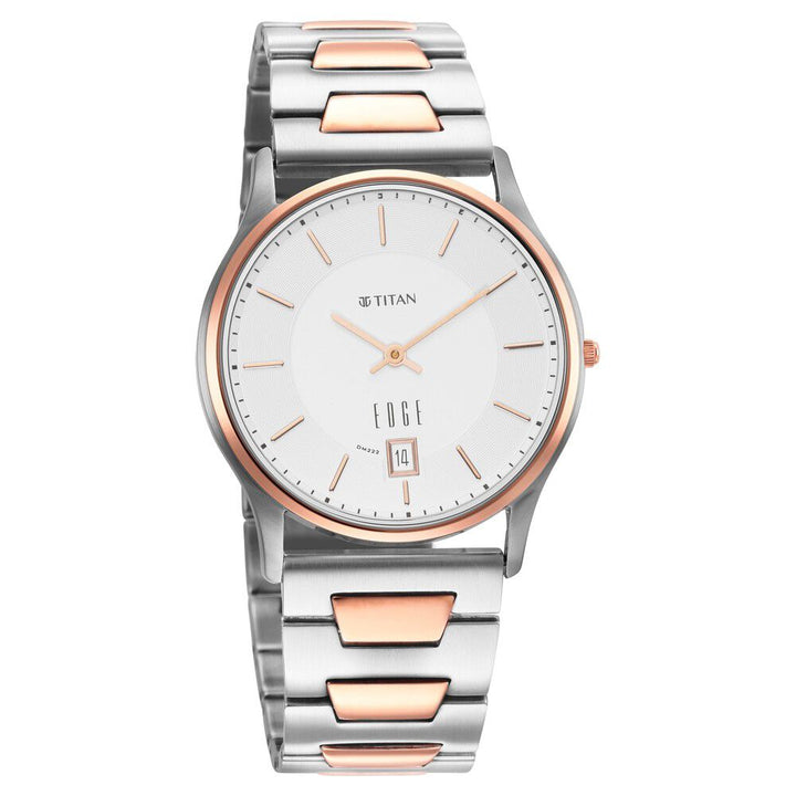 Titan Quartz Analog Silver Dial Stainless Steel Strap Watch for Men - The Watch Factory ®