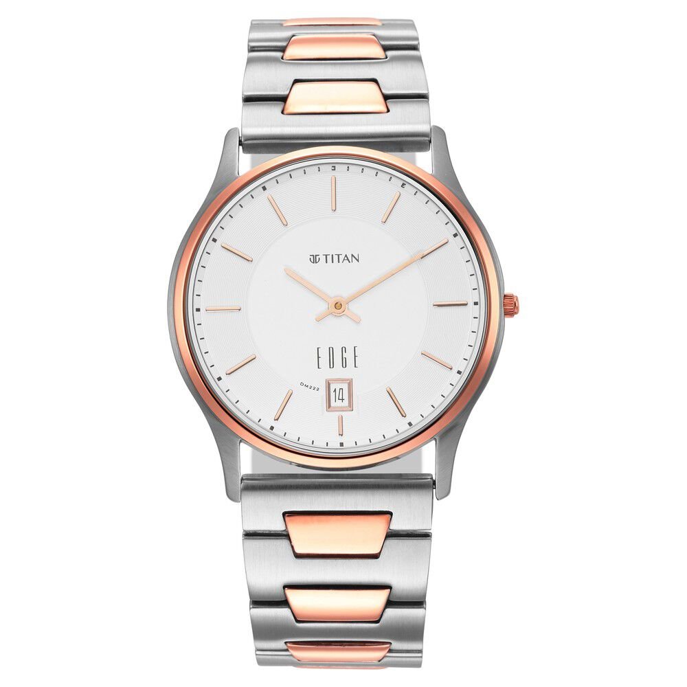 Titan Quartz Analog Silver Dial Stainless Steel Strap Watch for Men - The Watch Factory ®