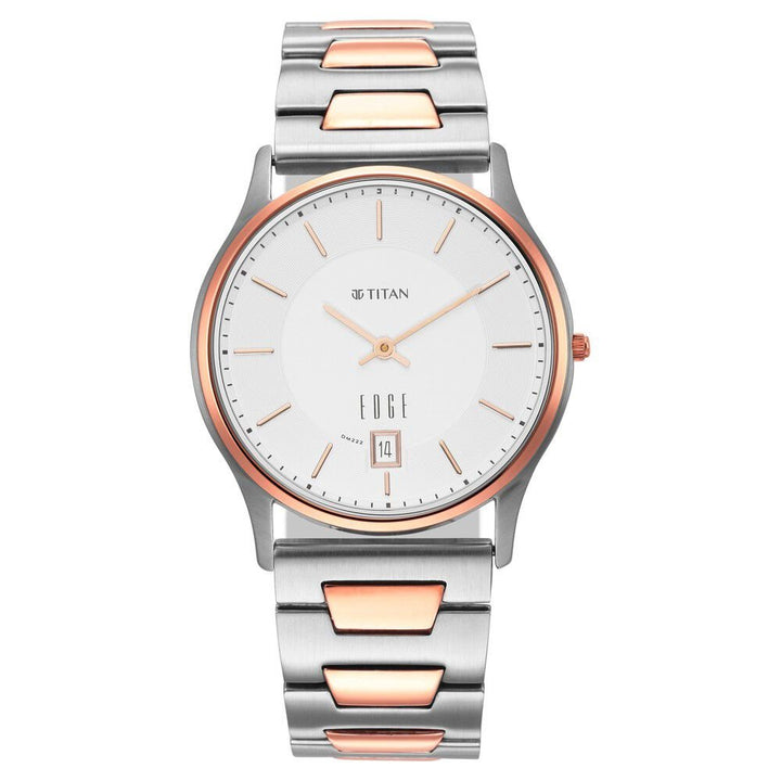 Titan Quartz Analog Silver Dial Stainless Steel Strap Watch for Men - The Watch Factory ®