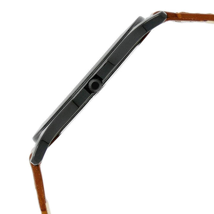 Titan Edge Grey Dial Analog with Date Leather Strap watch for Men - The Watch Factory ®