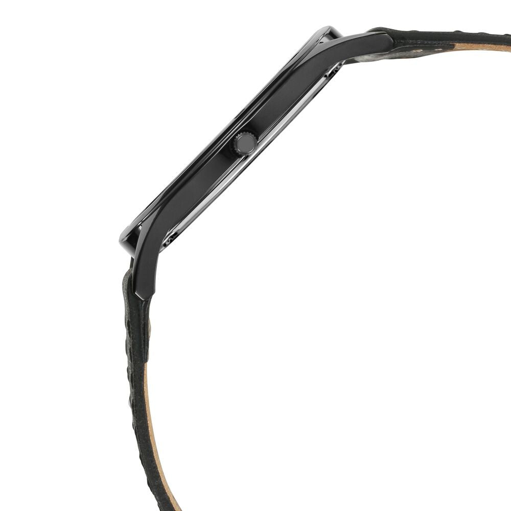 Titan Edge Black Dial Analog with Date Leather Strap watch for Men-NQ1683NL02