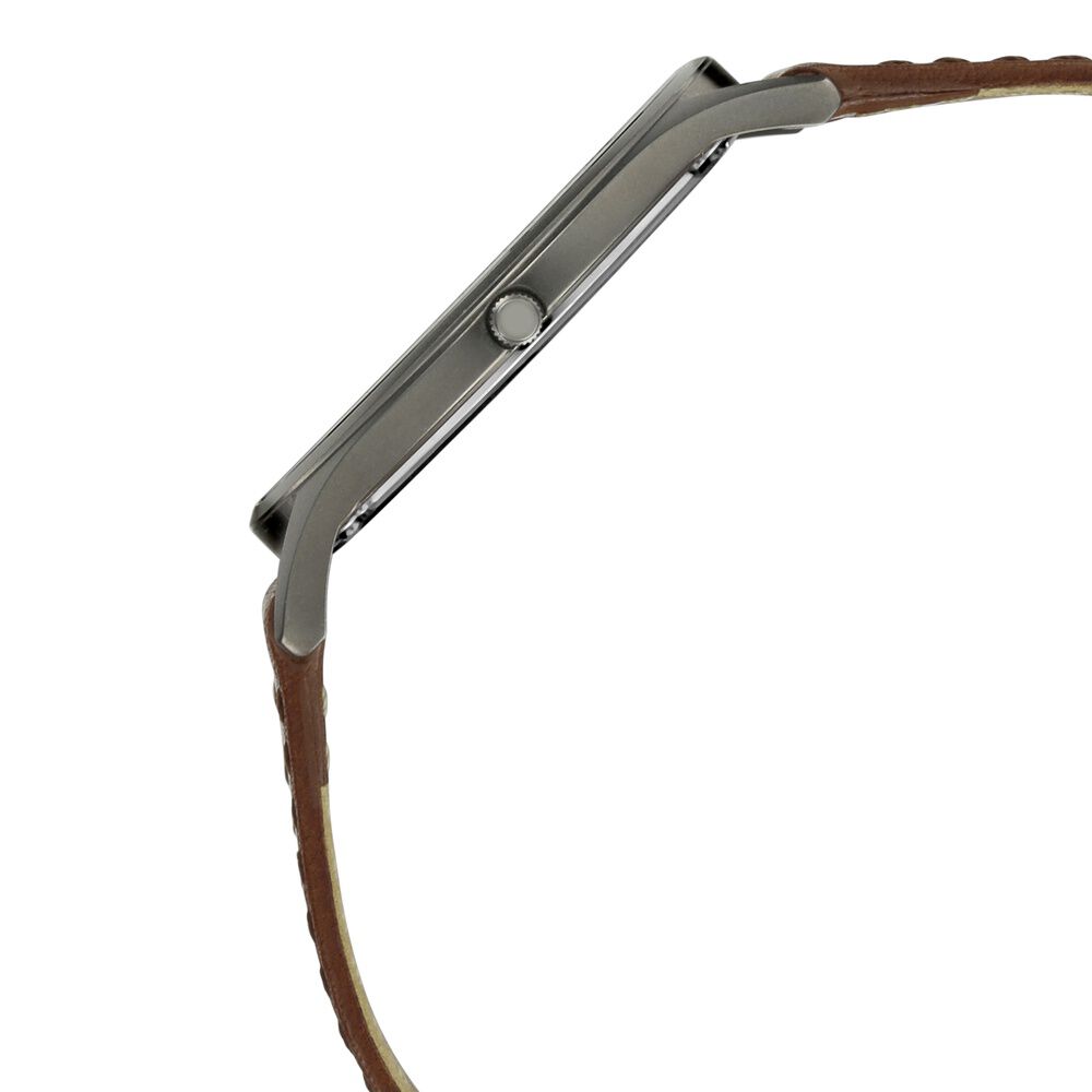 Titan Edge Quartz Analog Anthracite Dial Leather Strap Unisex Watch-1683QL01