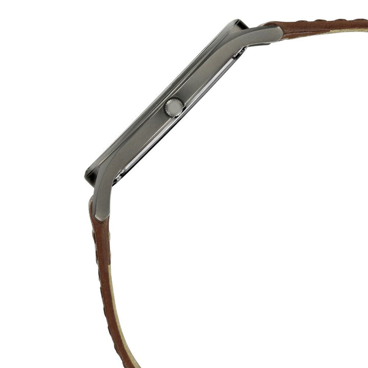 Titan Edge Quartz Analog Anthracite Dial Leather Strap Unisex Watch-1683QL01