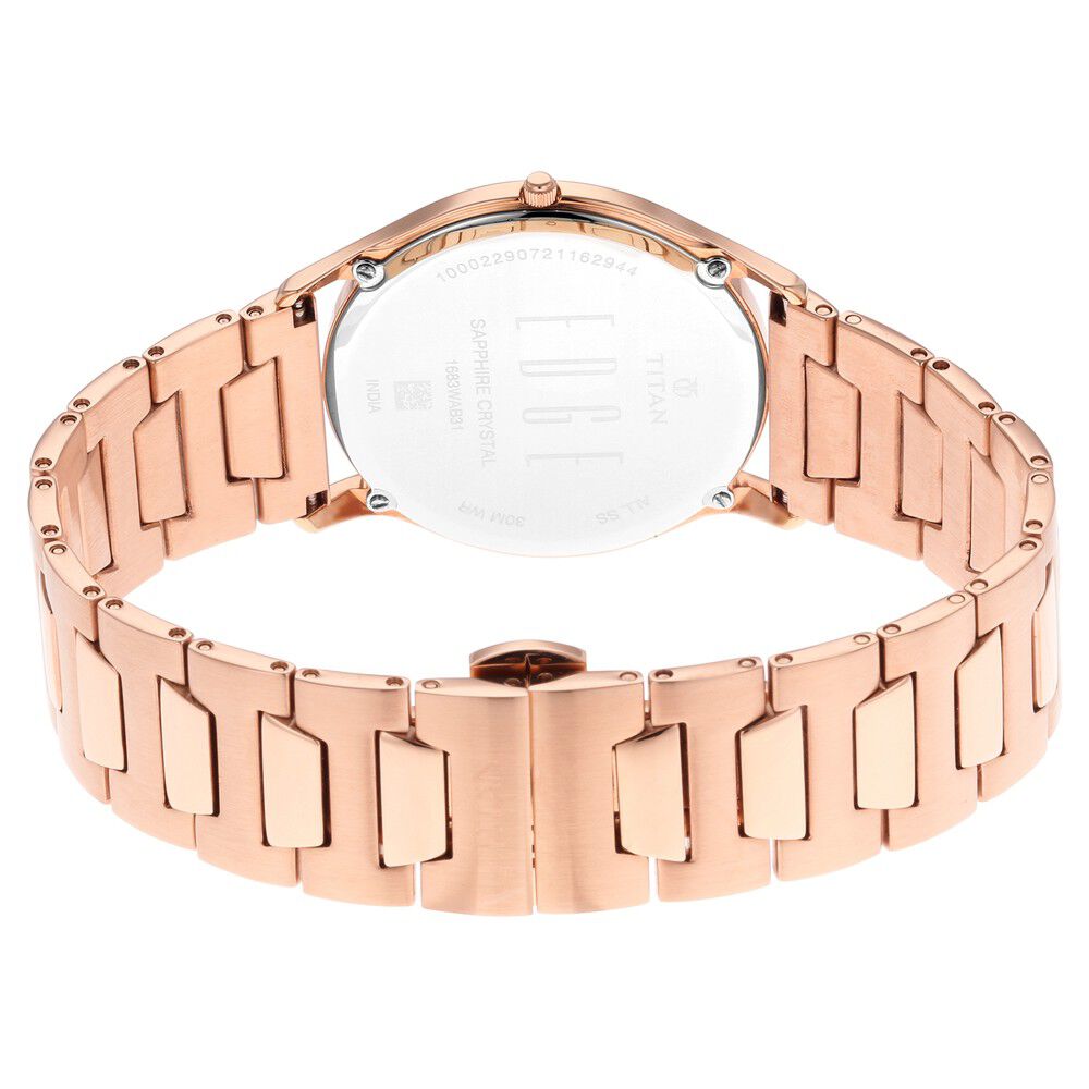 Titan Quartz Analog Silver white Dial Stainless Steel Strap Watch for Men-1683WM01