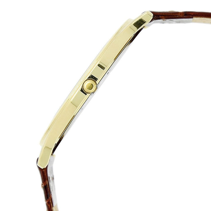 Titan Edge White Dial Analog with Date Leather Strap Watch for Men - The Watch Factory ®