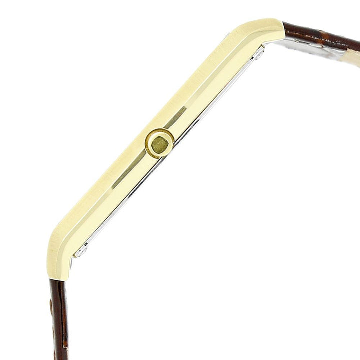 Titan Edge Off White Dial Analog with Date Leather Strap watch for Men-NK1684YL01