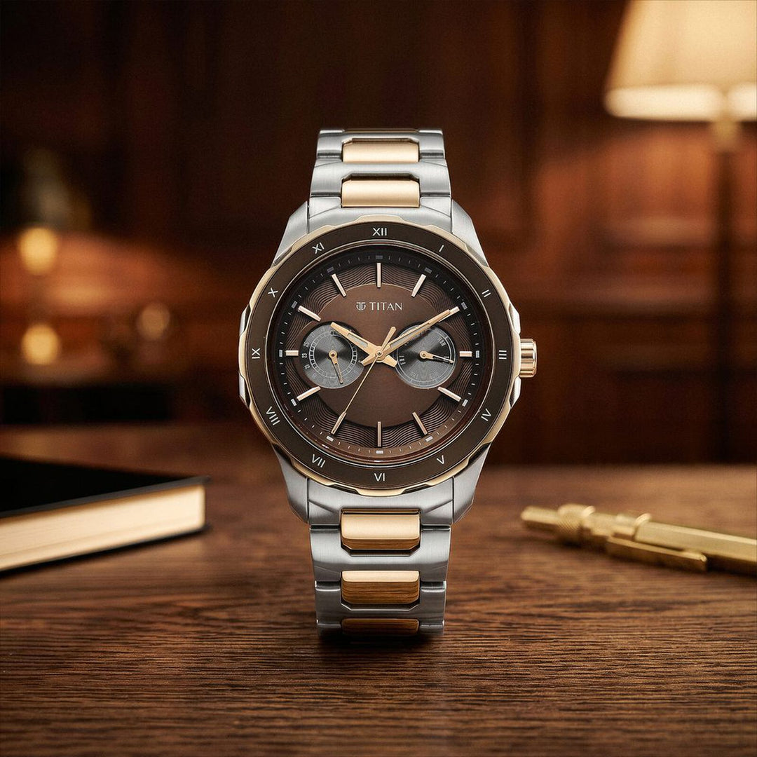 Titan Regalia Opulent 1688KM10 Brown Dial Men&
