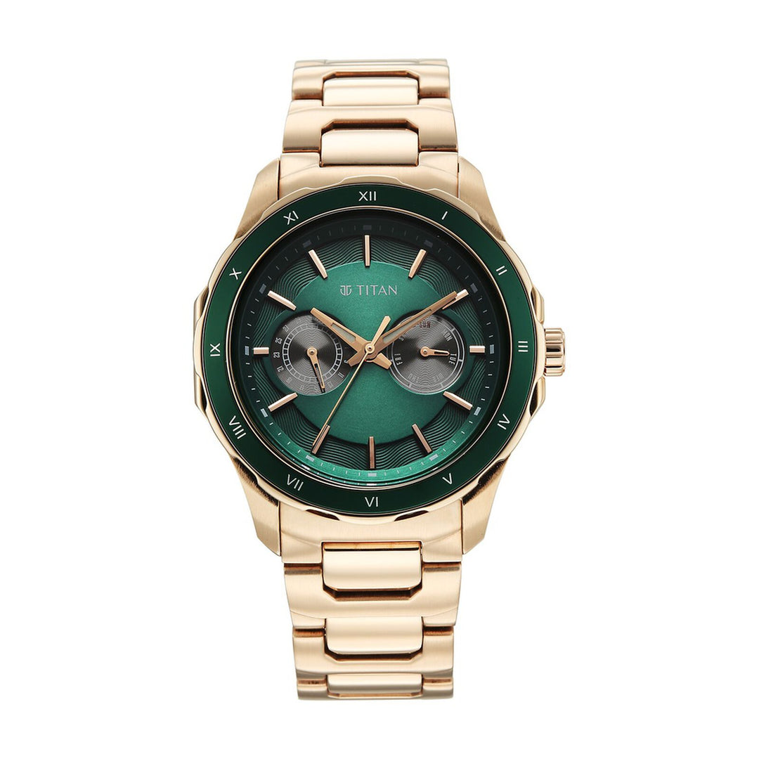 Titan Regalia Opulent 1688KM11 Green Dial Men&