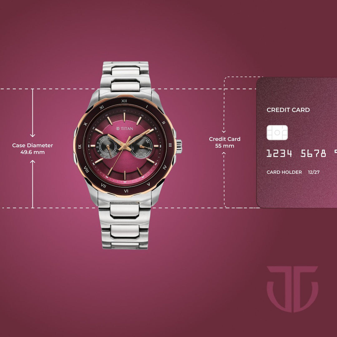Titan Regalia Opulent 1688KM12 Maroon Dial Men&