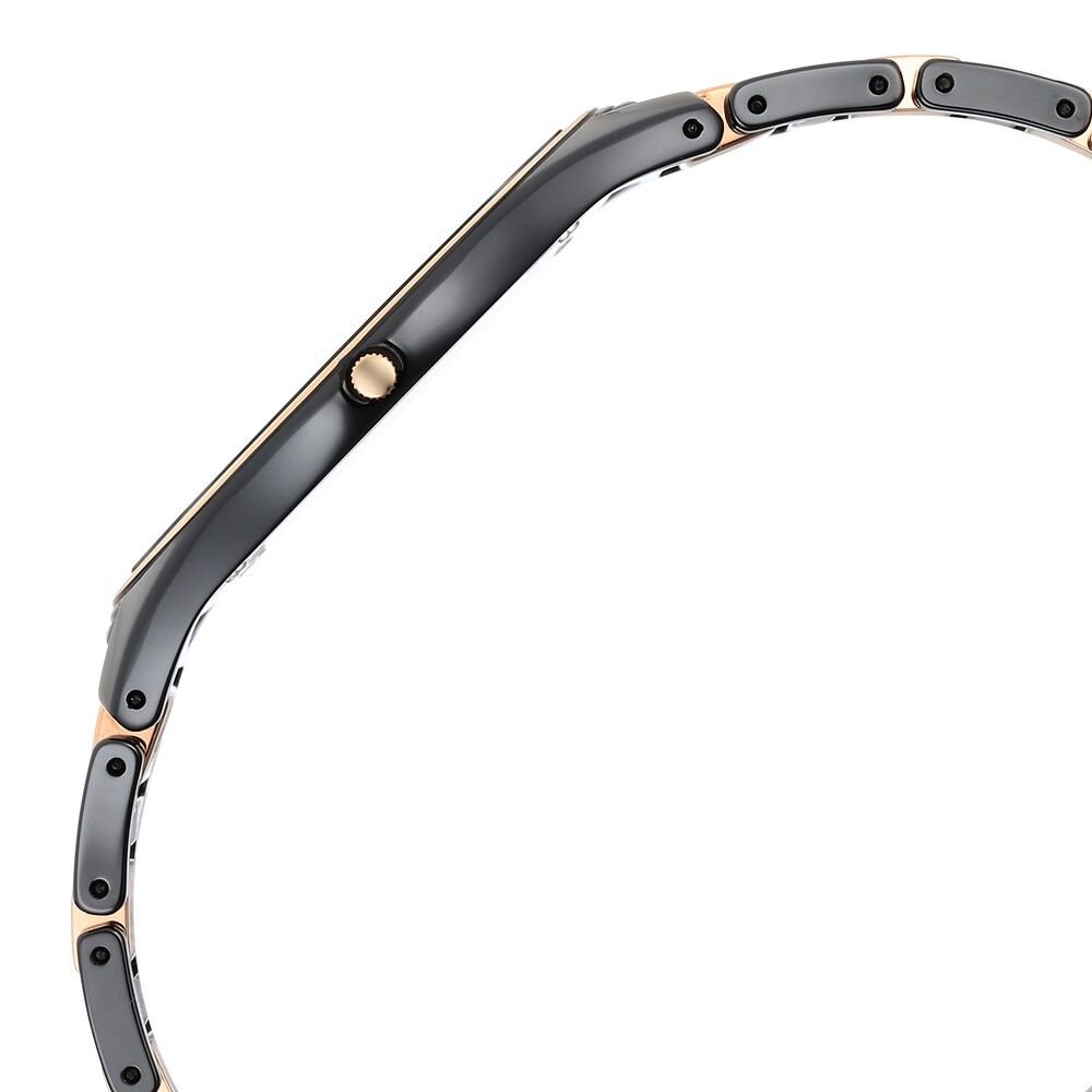 Titan Edge Ceramic Quartz in Midnight Gold with Diamonds and Black Dial Watch for Men - The Watch Factory ®