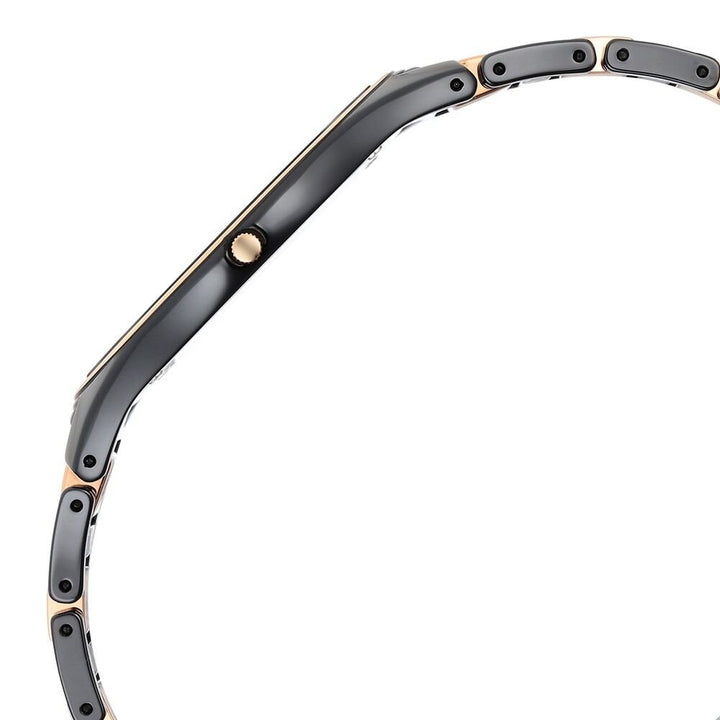 Titan Edge Ceramic Quartz in Midnight Gold with Diamonds and Black Dial Watch for Men - The Watch Factory ®