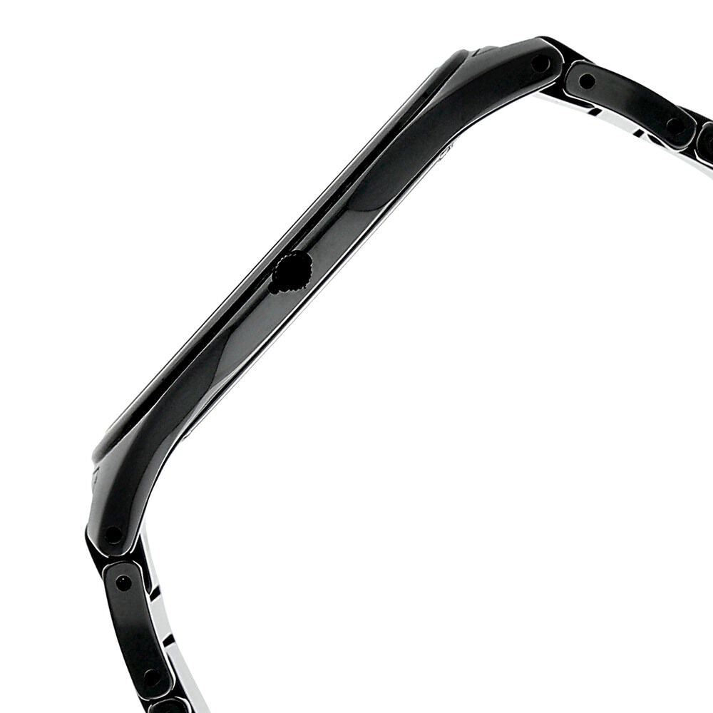 Titan Edge Ceramic Slim Ceramic Strap Rich Black Dial Analog Watch for Men NS1696NC01