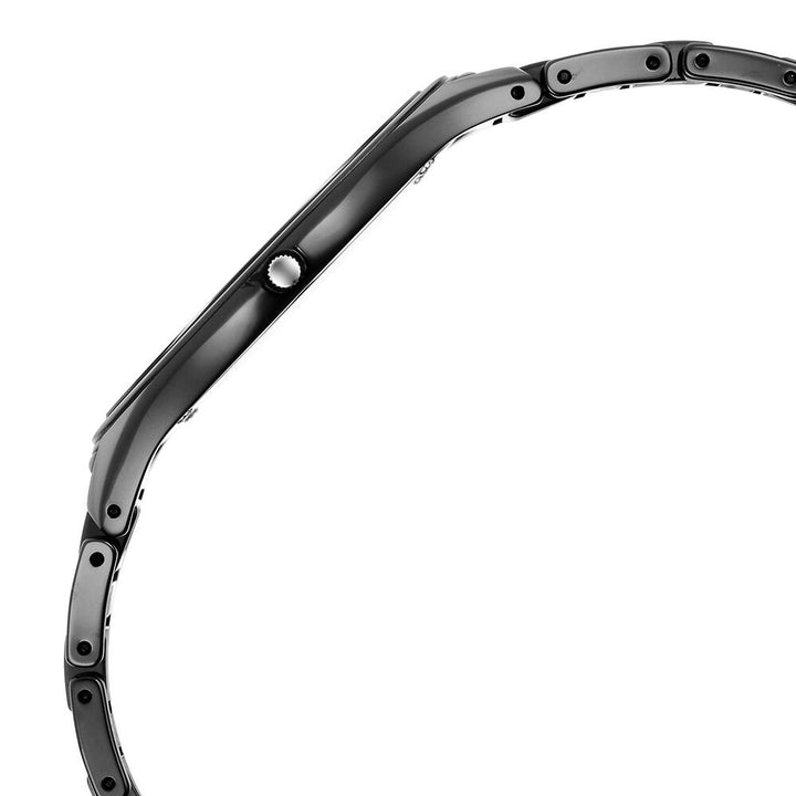 Titan Edge Ceramic Slim Ceramic Strap Black Dial With Diamonds Analog Watch for Men 1696NC12