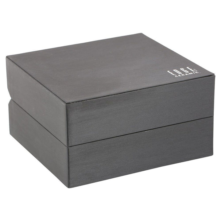 Titan Edge Ceramic Quartz Analog Silver Dial Grey Ceramic Strap Watch For Men-NT1696QC02