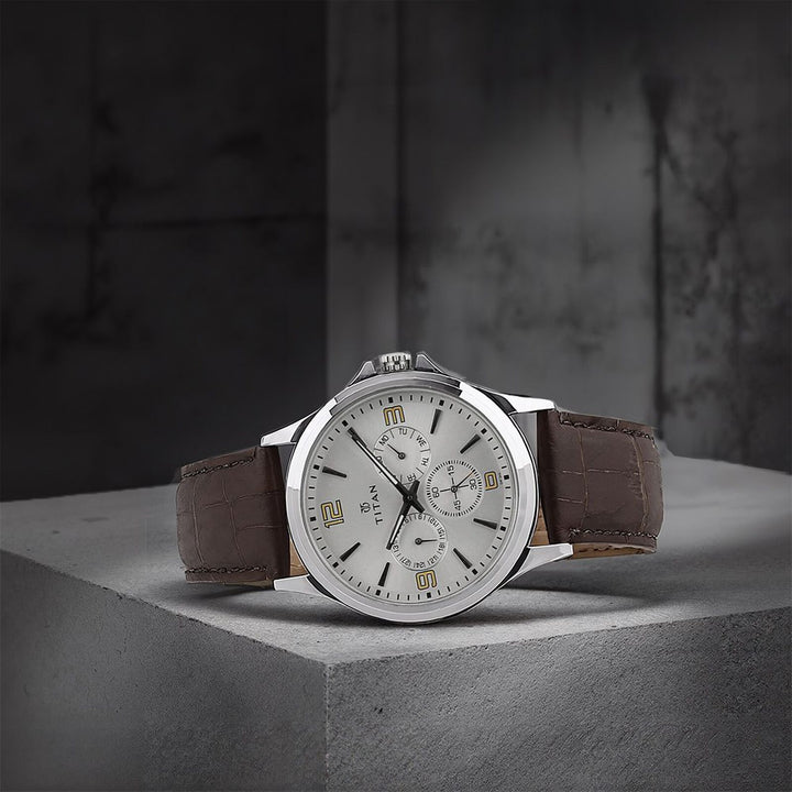 Titan 1698SL01 Silver Dial Men&