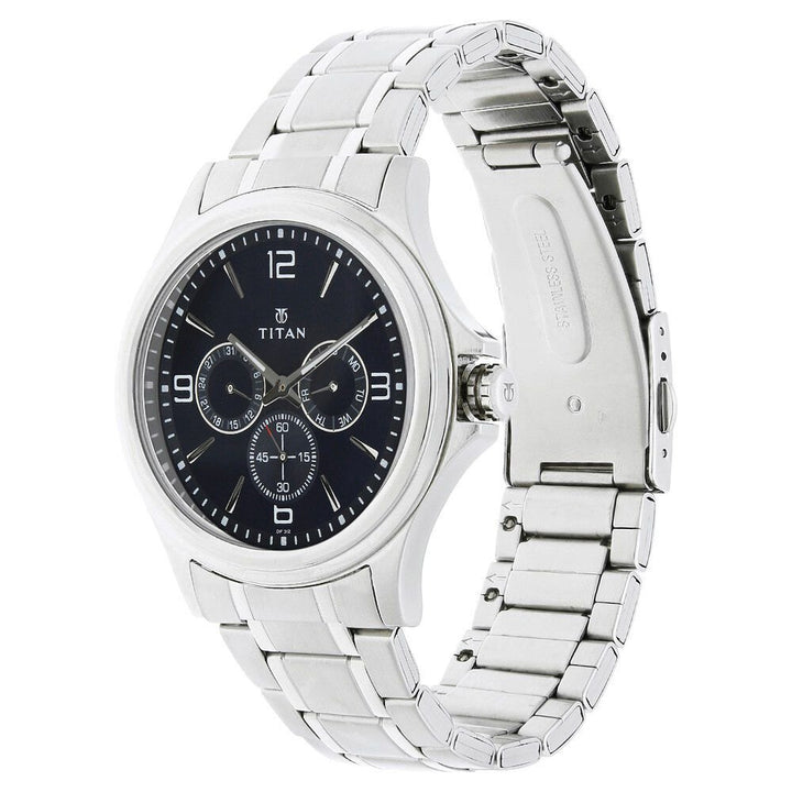 Titan Blue Dial Quartz Multifunction Stainless Steel Strap watch for Men - The Watch Factory ®