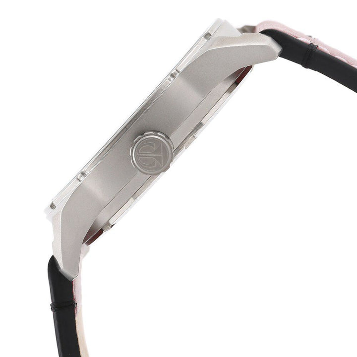 Titan Quartz Analog with Date Black Dial Leather Strap Watch for Men-NJ1699SL01