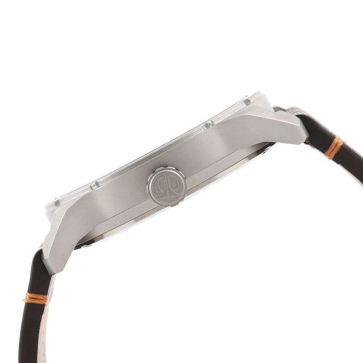 Titan Stainless Steel Analog with Date Brown Leather Strap watch for Men-NJ1699SL02