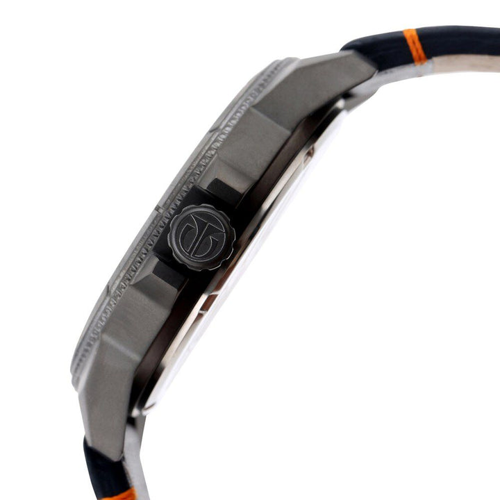 Titan Quartz Analog with Day and Date Champagne Dial Leather Strap Watch for Men-NJ1701QL02