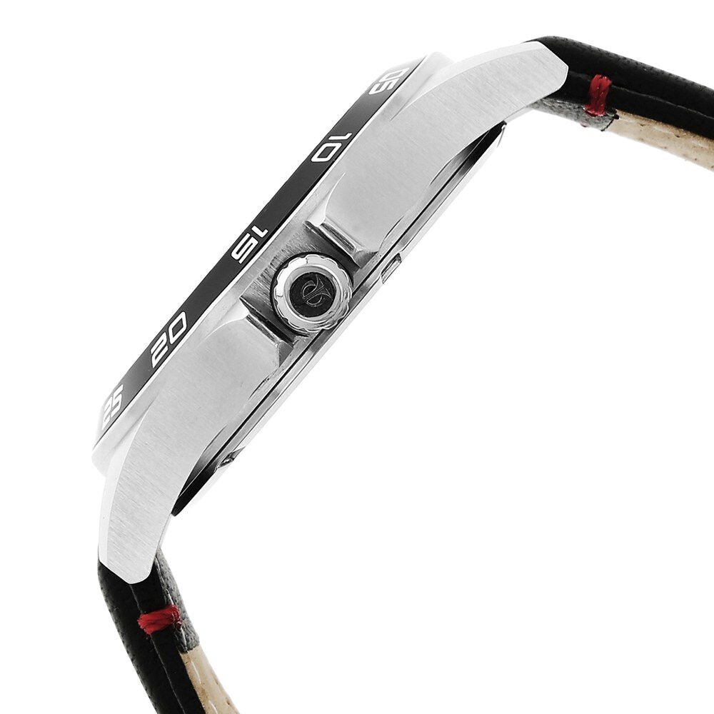 Titan Quartz Analog with Day and Date Silver Dial Leather Strap Watch for Men-NM1702KL01