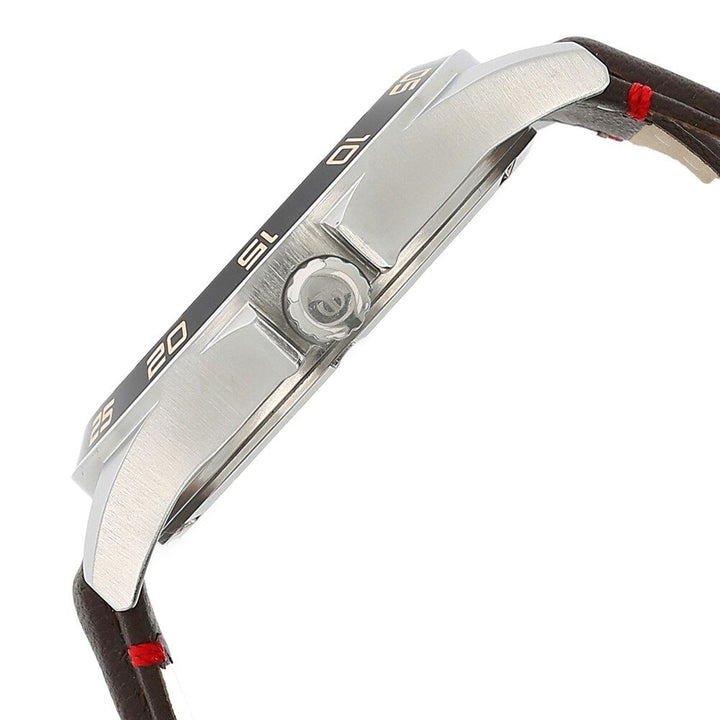 Titan Quartz Analog with Day and Date Champagne Dial Leather Strap Watch for Men-NM1702KL02