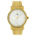 Titan Quartz Analog Silver Dial Stainless Steel Strap Watch for Men