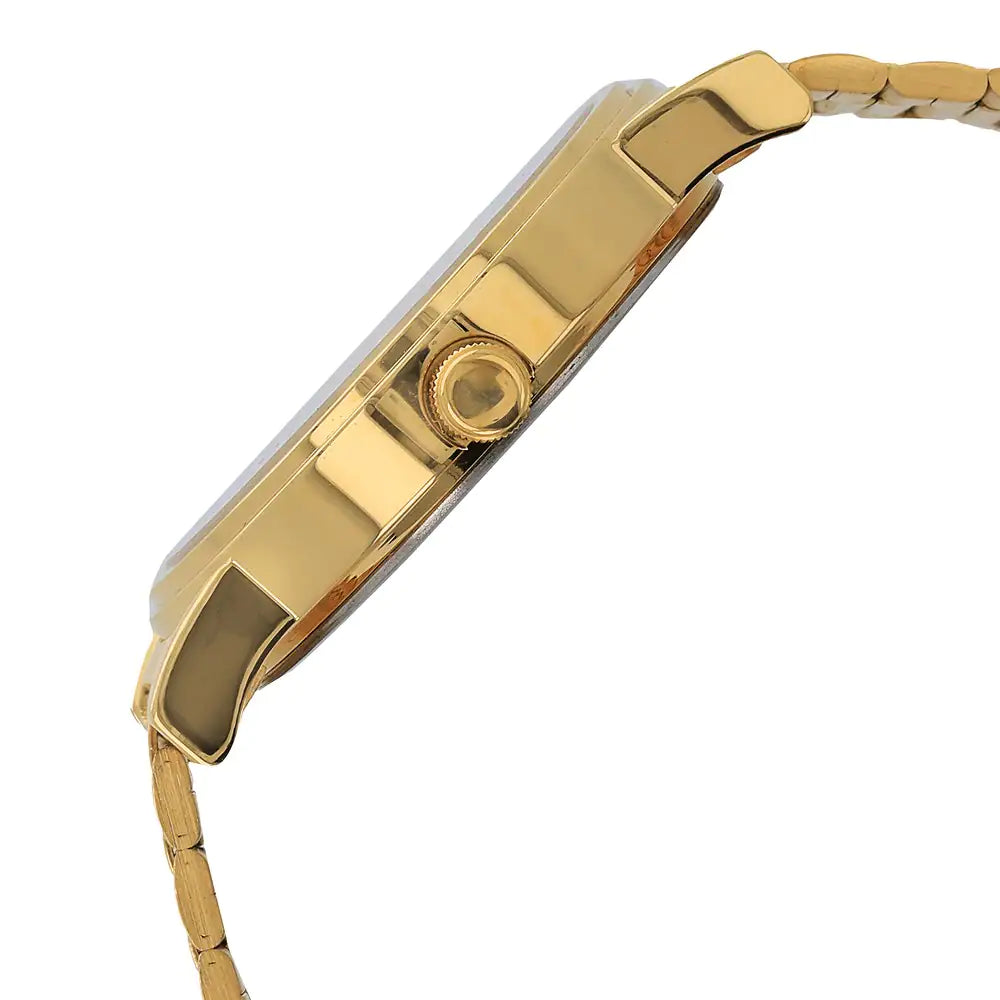 Titan Silver Dial Golden Stainless Steel Strap Watch - NM1712YM02 (DF983)