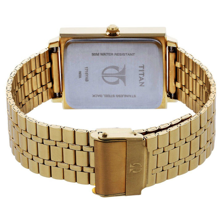 Titan Quartz Analog with Date Black Dial Stainless Steel Strap Watch for Men NS1715YM03