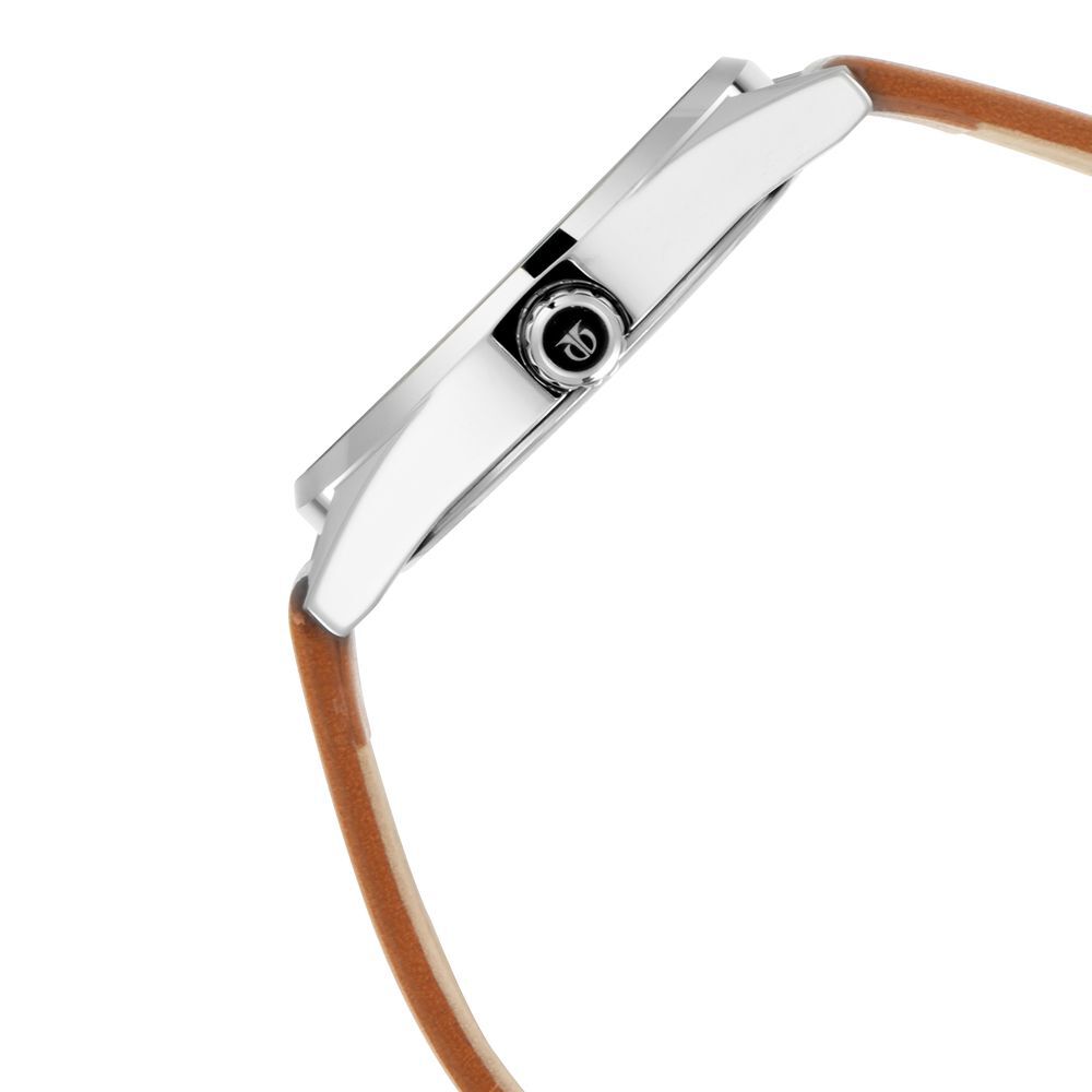 Titan Quartz Analog White Dial Leather Strap Watch for Men NS1729SL03