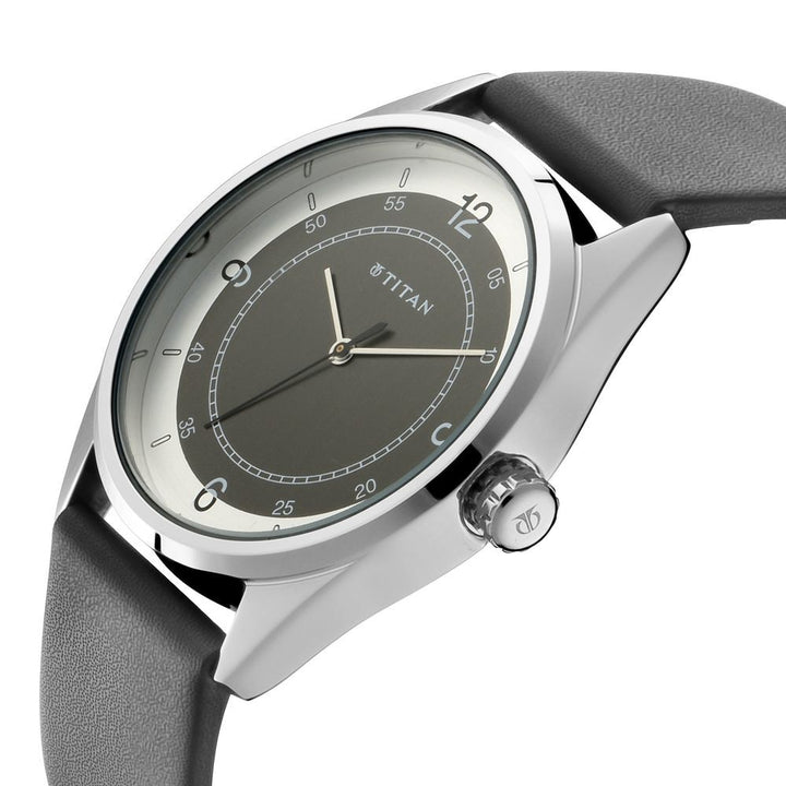 Titan Quartz Analog Multicoloured Dial Leather Strap Watch for Men NS1729SL04